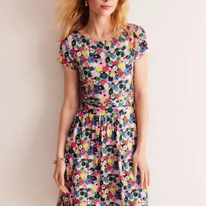 Amelie Jersey Dress, Multi, Paintbox Ditsy